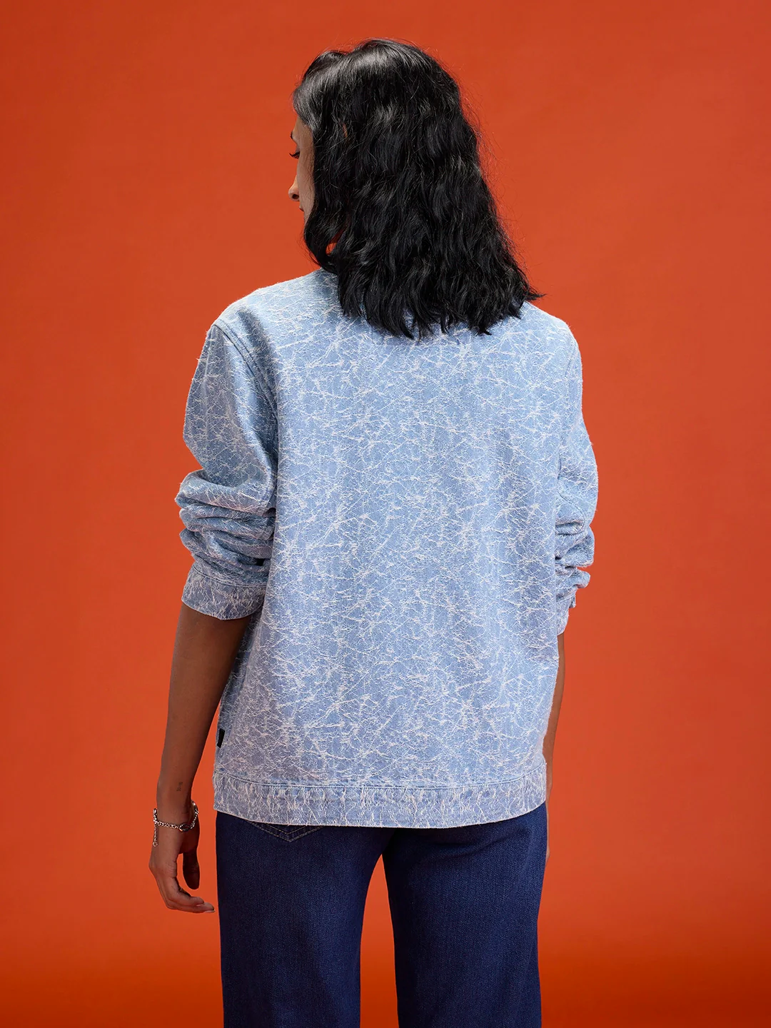 Frostwave Textured Zip Jacket | Blue - Image 4