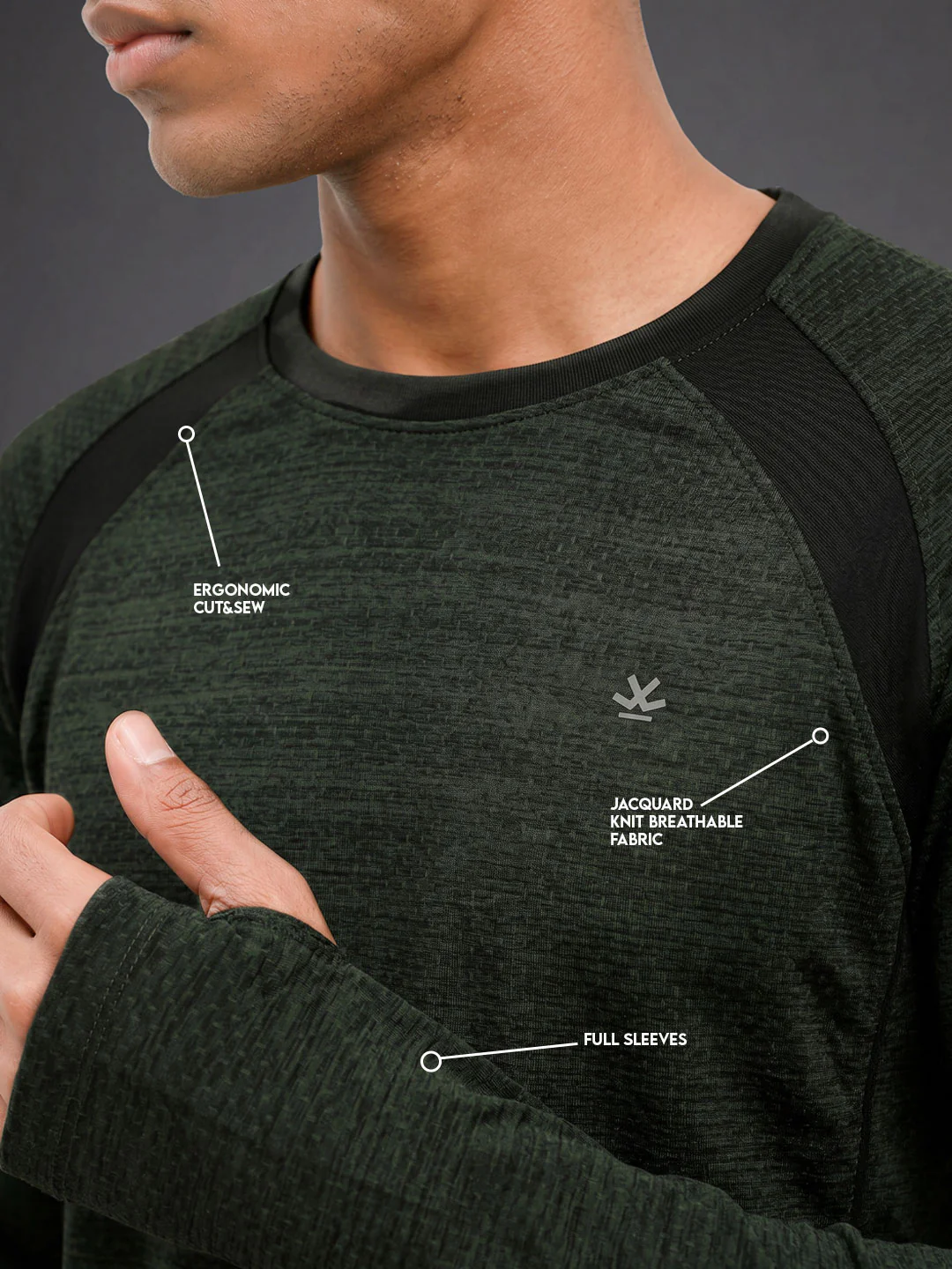 Full Sleeve Performance Tee | Olive - Image 5