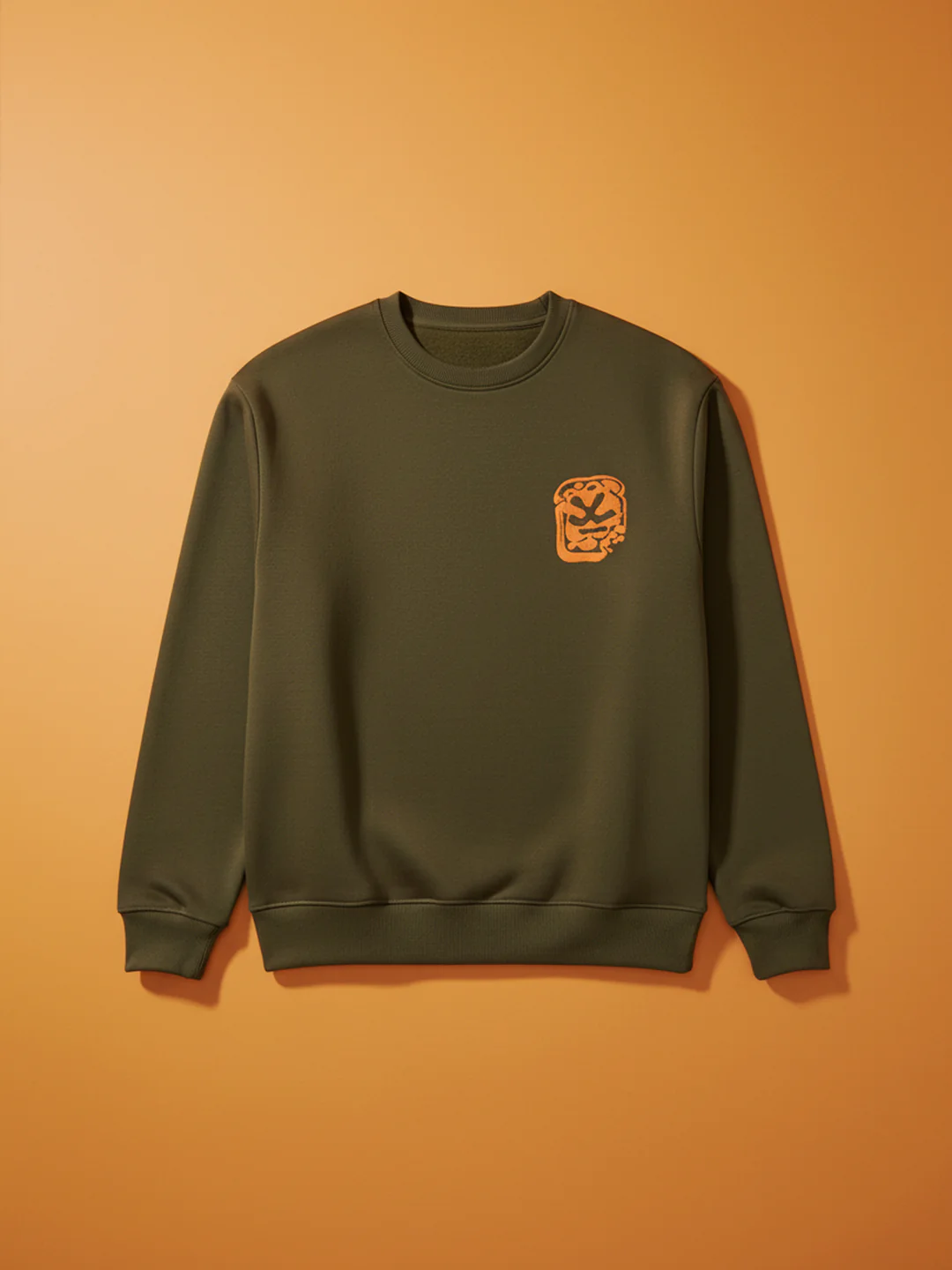 Graphic Accent Sweatshirt | Olive - Image 4