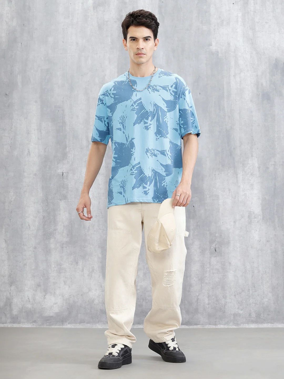 Graphic AOP T-Shirt | Blue - Image 2