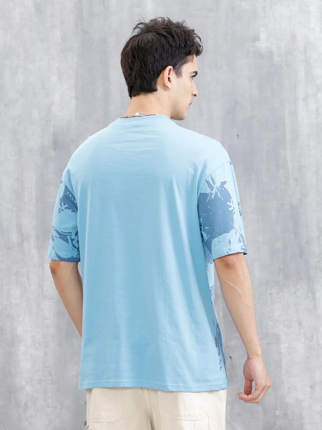 Graphic AOP T-Shirt | Blue - Image 3