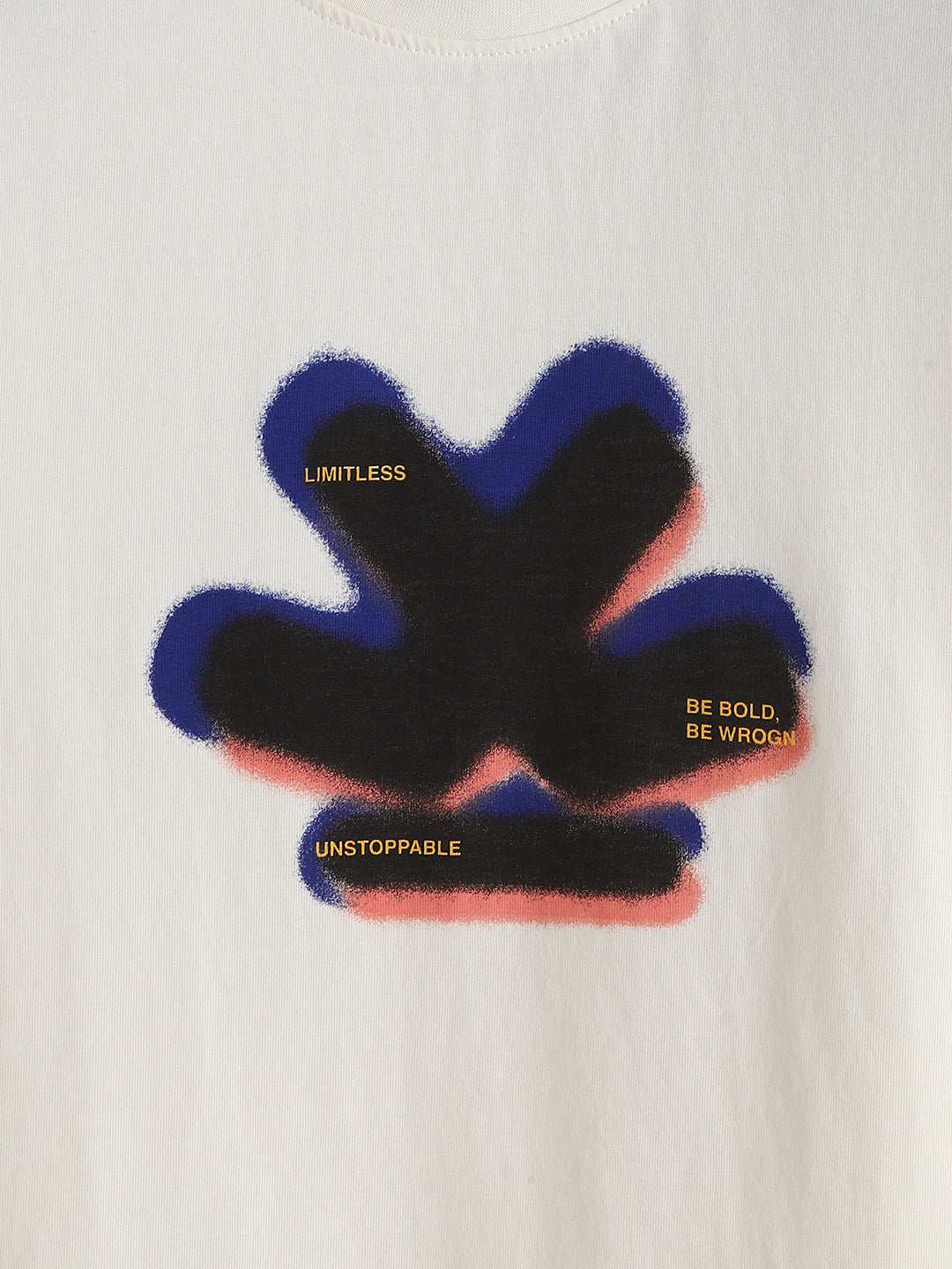 Graphic Print Slim Fit T-Shirt | Off White - Image 3