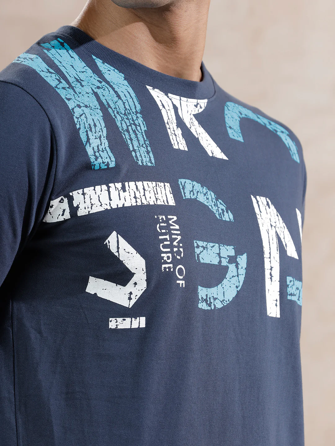 Graphic Slim Fit T-Shirt  | Navy Blue - Image 5