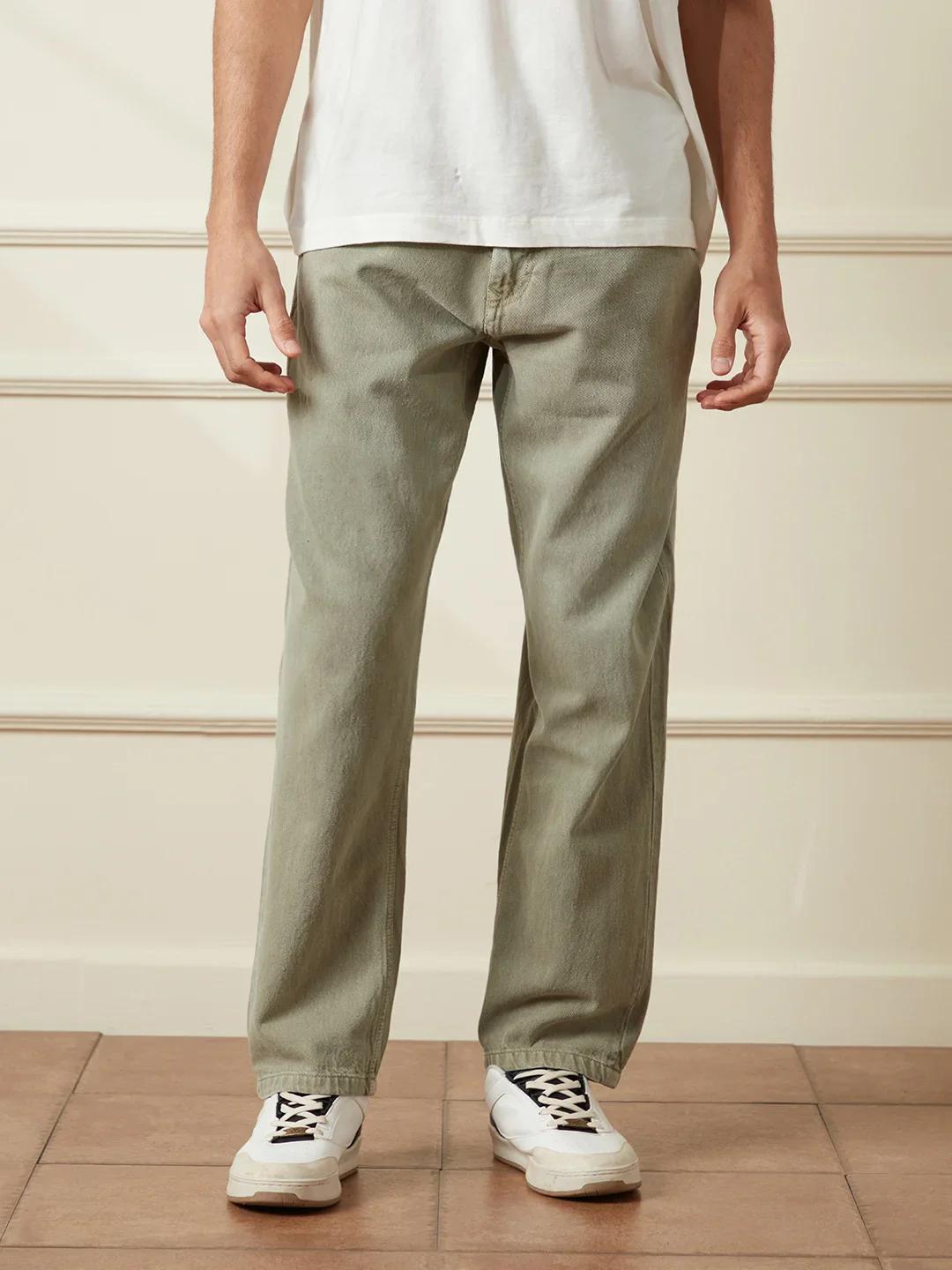 Casual Anti Fit Jeans | Green - Image 4