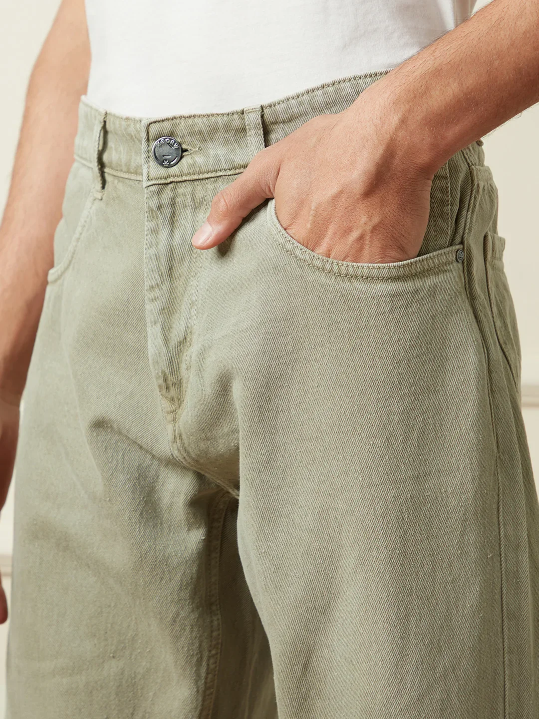 Casual Anti Fit Jeans | Green - Image 5