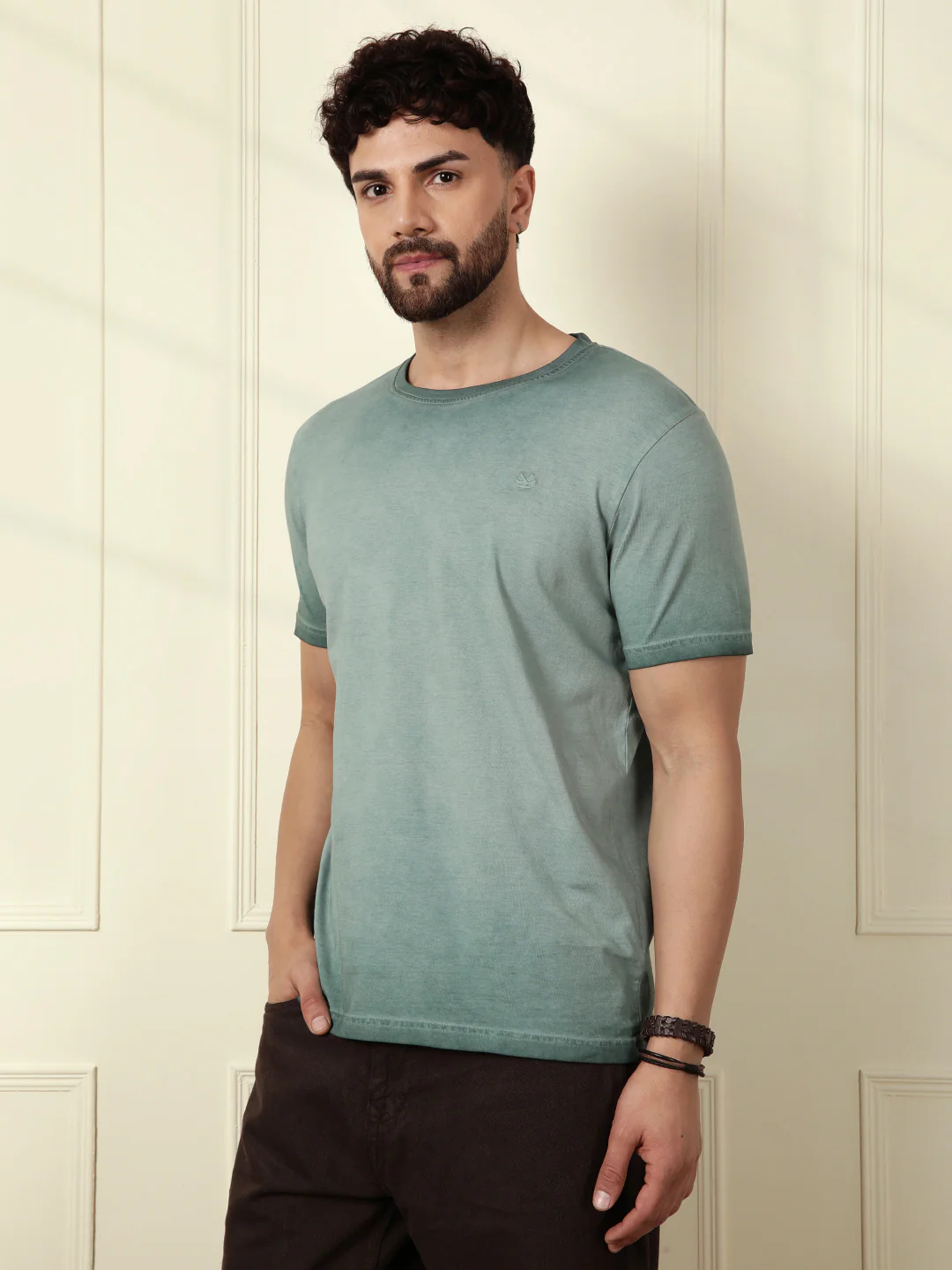 Washed Slim Fit T-Shirt | Green - Image 4