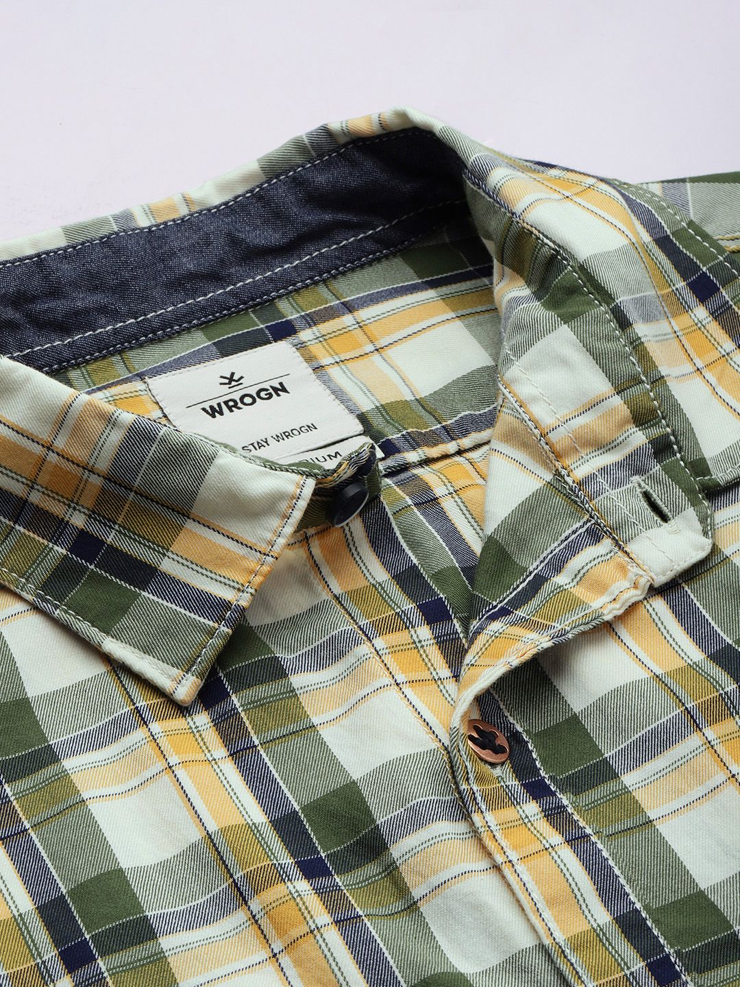 Green & Yellow Checked Shirt - Image 4