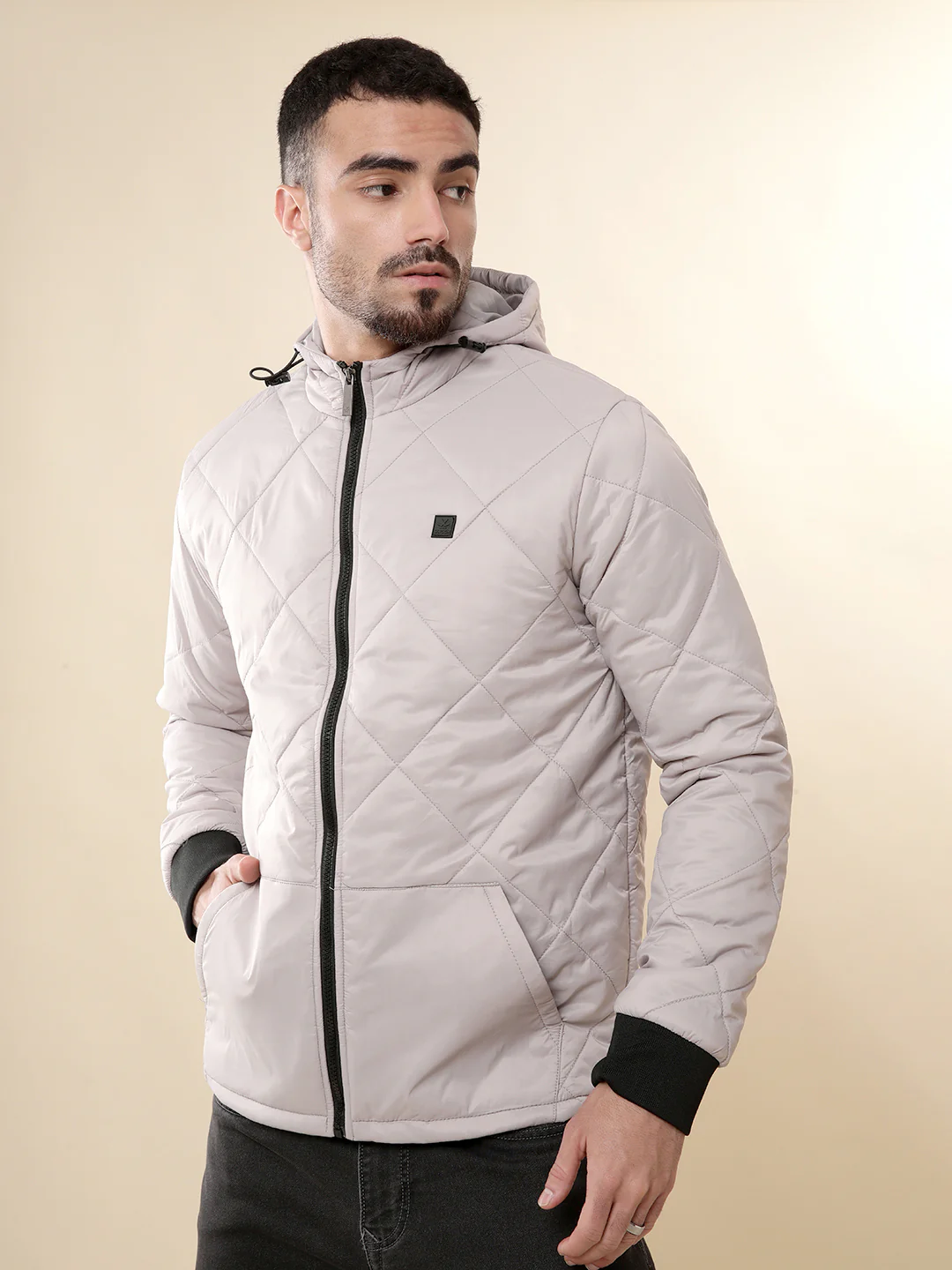 Grey Clouds Hooded Puffer Jacket - Image 6