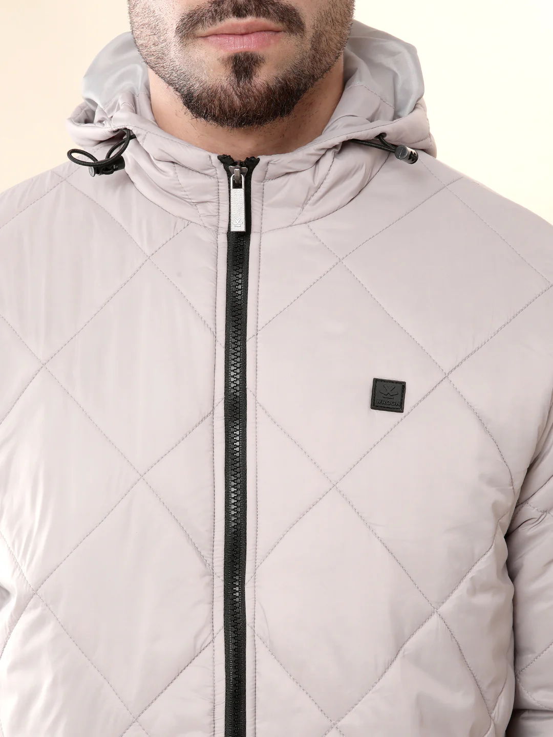 Grey Clouds Hooded Puffer Jacket - Image 7
