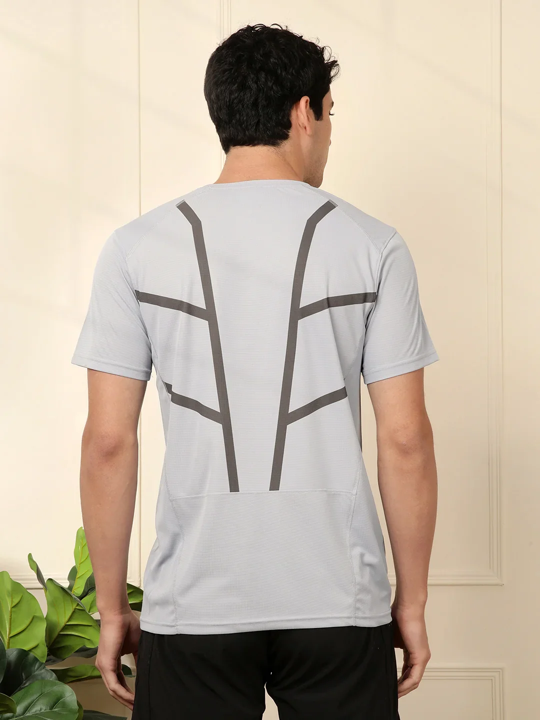 Grey Cut & Sew Short Sleeve T-Shirt - Image 3