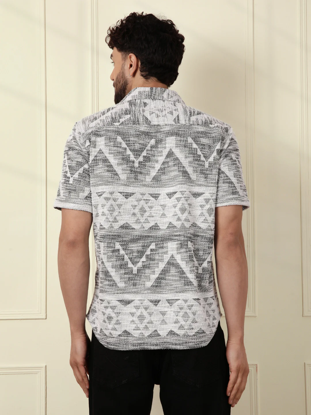 Textured Knit Shirt | Grey - Image 3