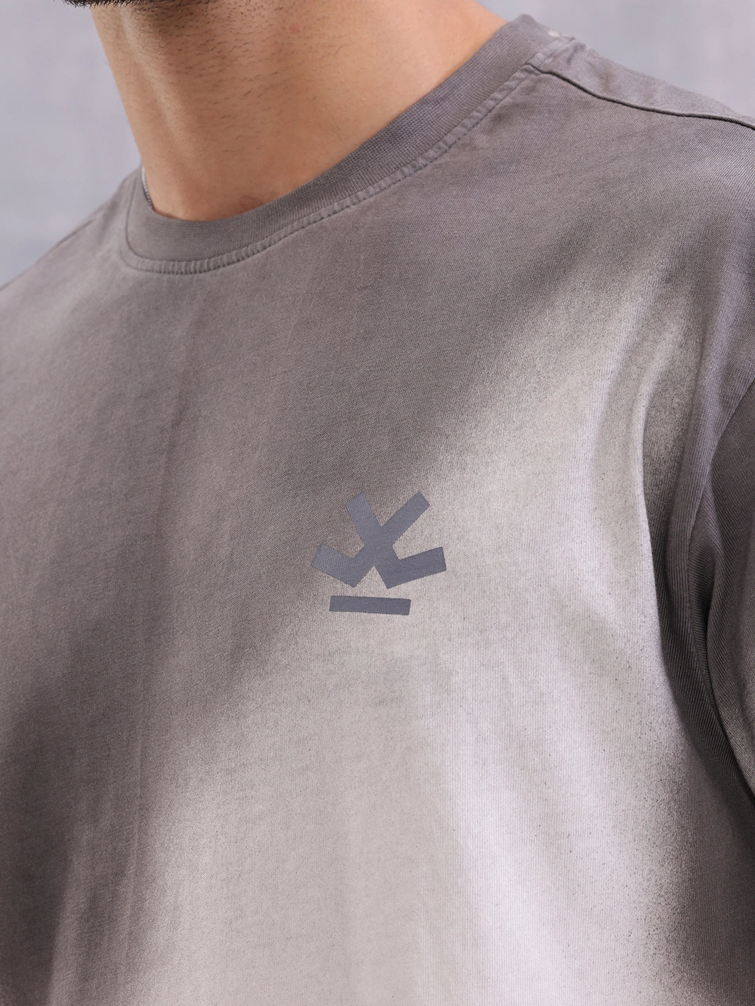 Grey Ombre Fade T-Shirt – Casual Streetwear Style | White - Image 5