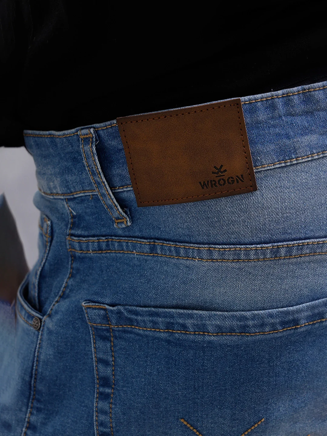 Heavy Distress Slim Tapered Jeans | Blue - Image 5