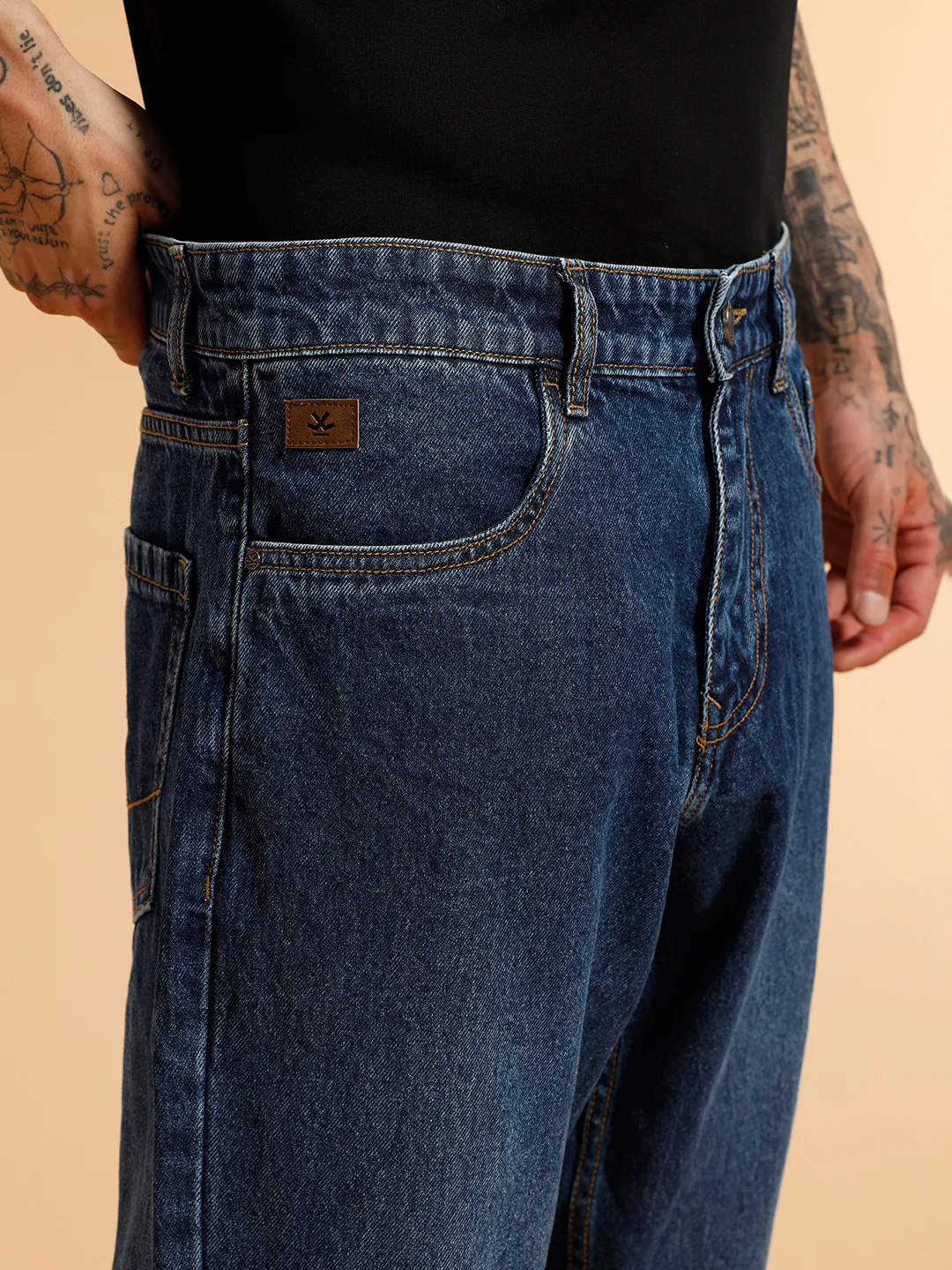 Heavy Fade Anti Fit Jeans | Blue - Image 6