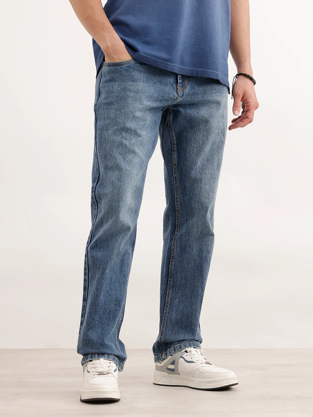 Heavy Fade Anti Fit Jeans | Blue - Image 4