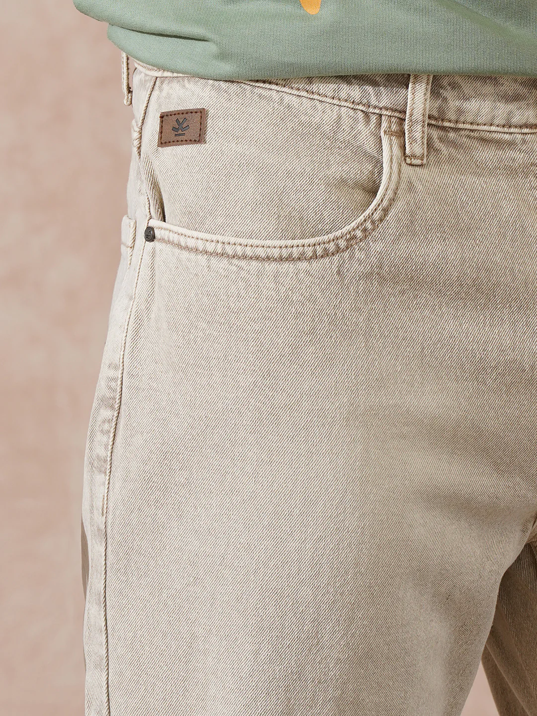 Heavy Fade Anti Fit Jeans | Ecru - Image 5