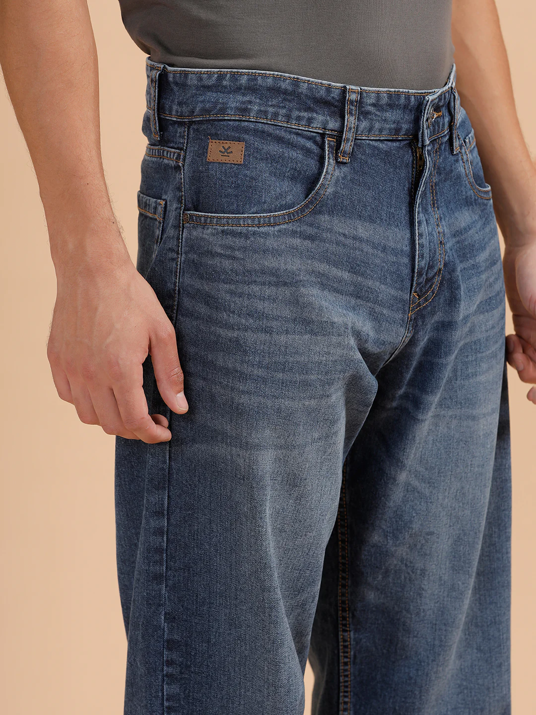 Heavy Fade Loose Fit Jeans | Blue - Image 5