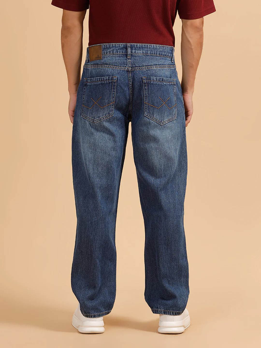 Heavy Fade Loose Fit Jeans | Dark Blue - Image 3