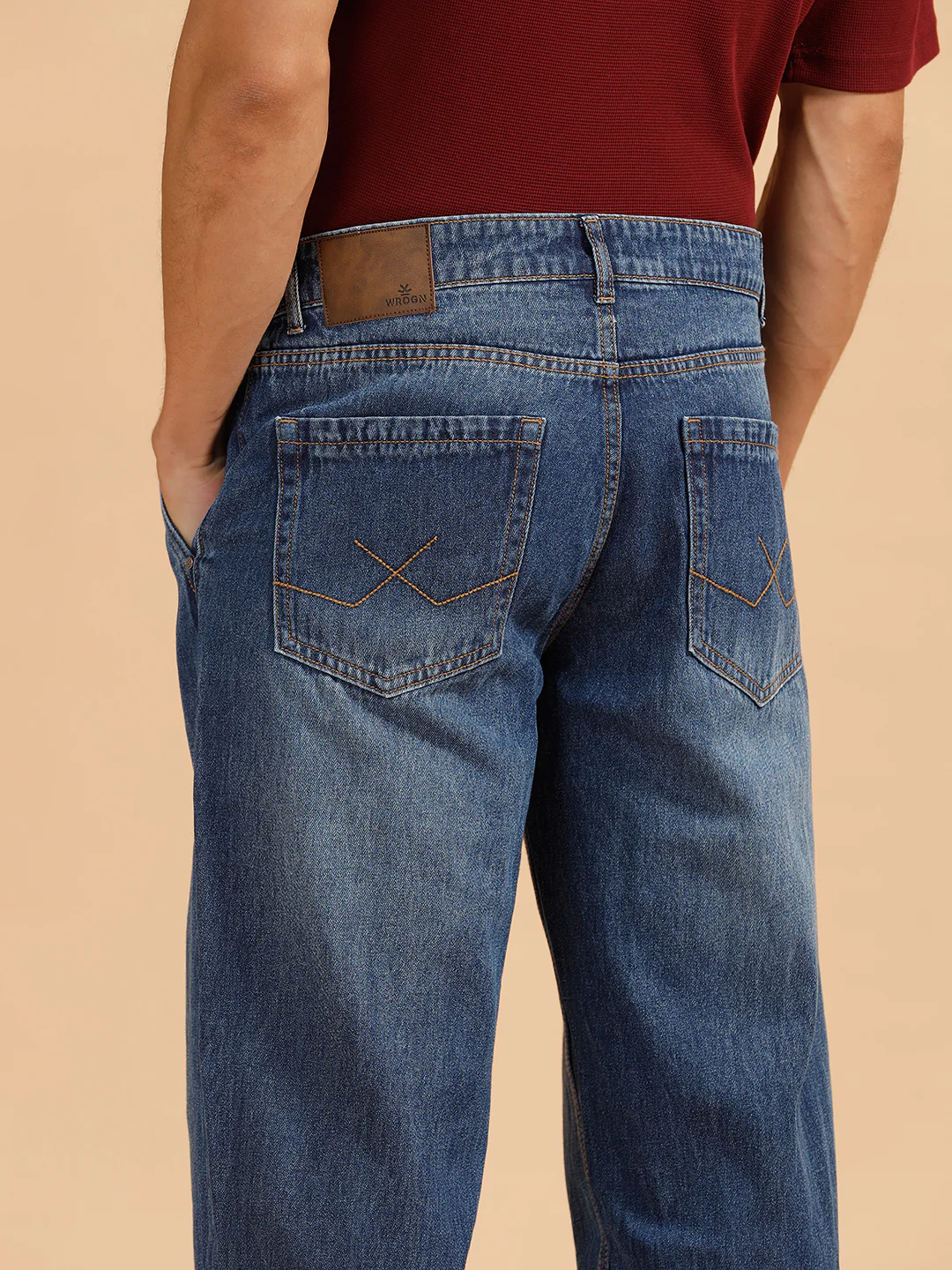 Heavy Fade Loose Fit Jeans | Dark Blue - Image 6