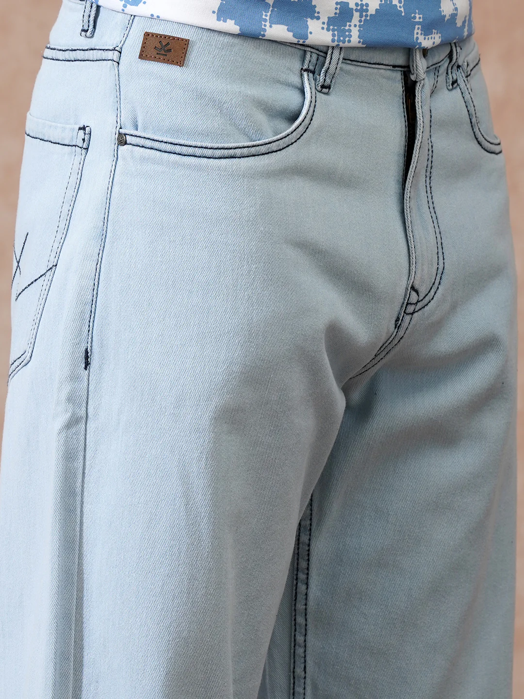 Heavy Fade Loose Fit Jeans | Light Blue - Image 5
