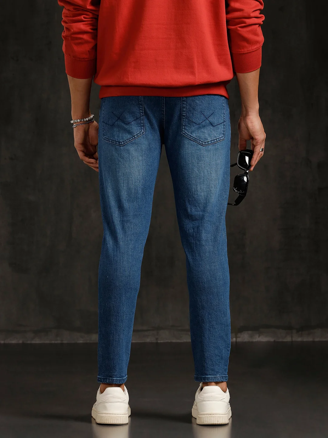 Heavy Fade Skinny Crop Jeans | Blue - Image 3