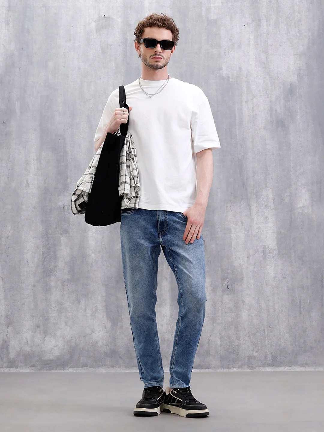 Heavy Fade Skinny Crop Jeans | Blue - Image 2