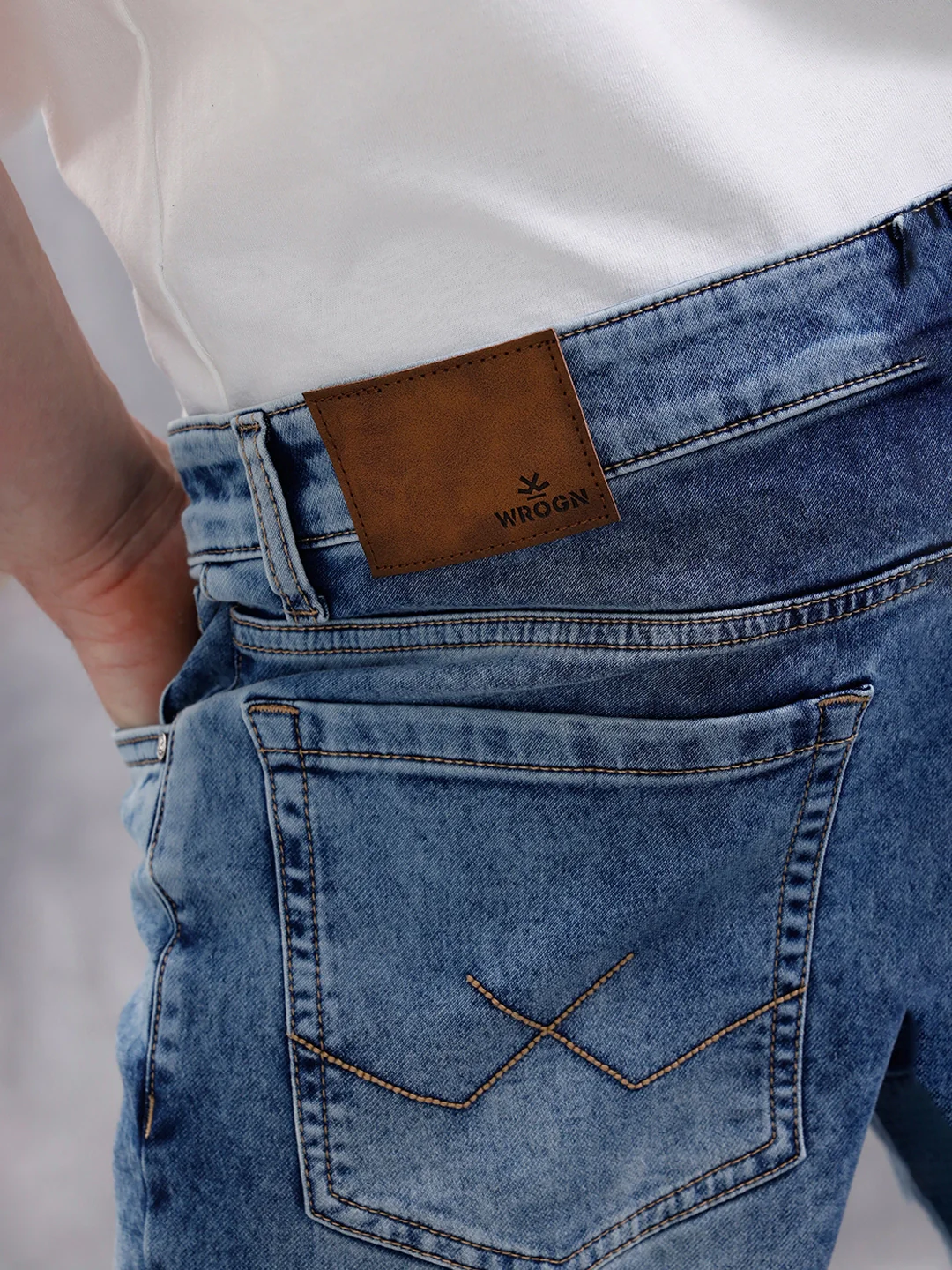 Heavy Fade Skinny Crop Jeans | Blue - Image 6