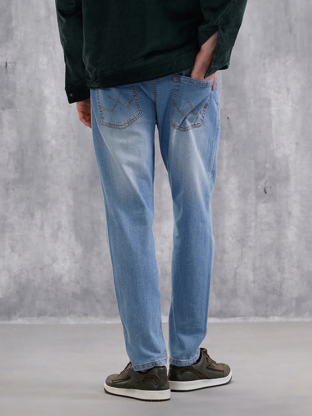Heavy Fade Skinny Crop Jeans | Light Blue - Image 3