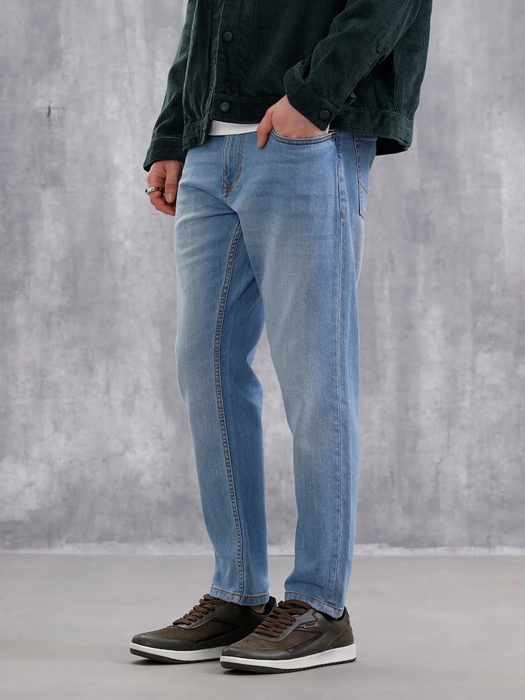 Heavy Fade Skinny Crop Jeans | Light Blue - Image 4