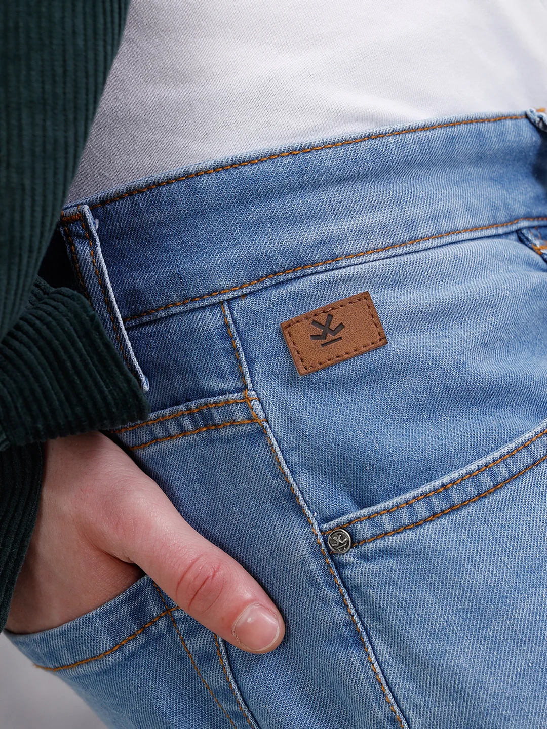 Heavy Fade Skinny Crop Jeans | Light Blue - Image 5