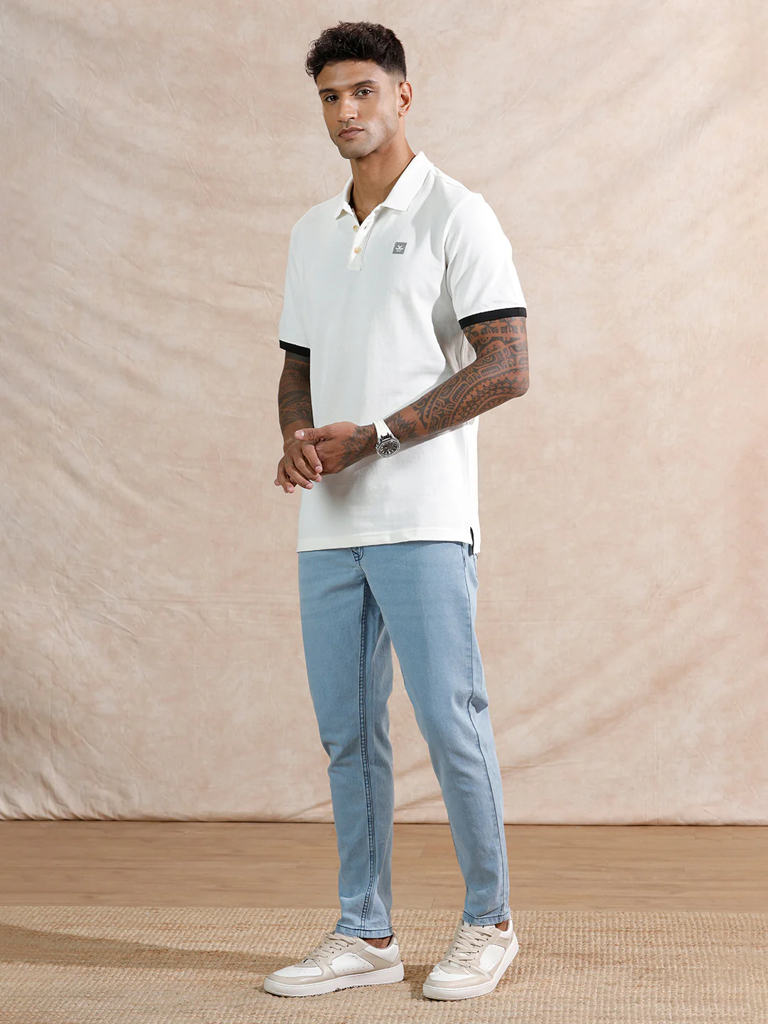 Heavy Fade Skinny Crop Jeans | Light Blue - Image 2