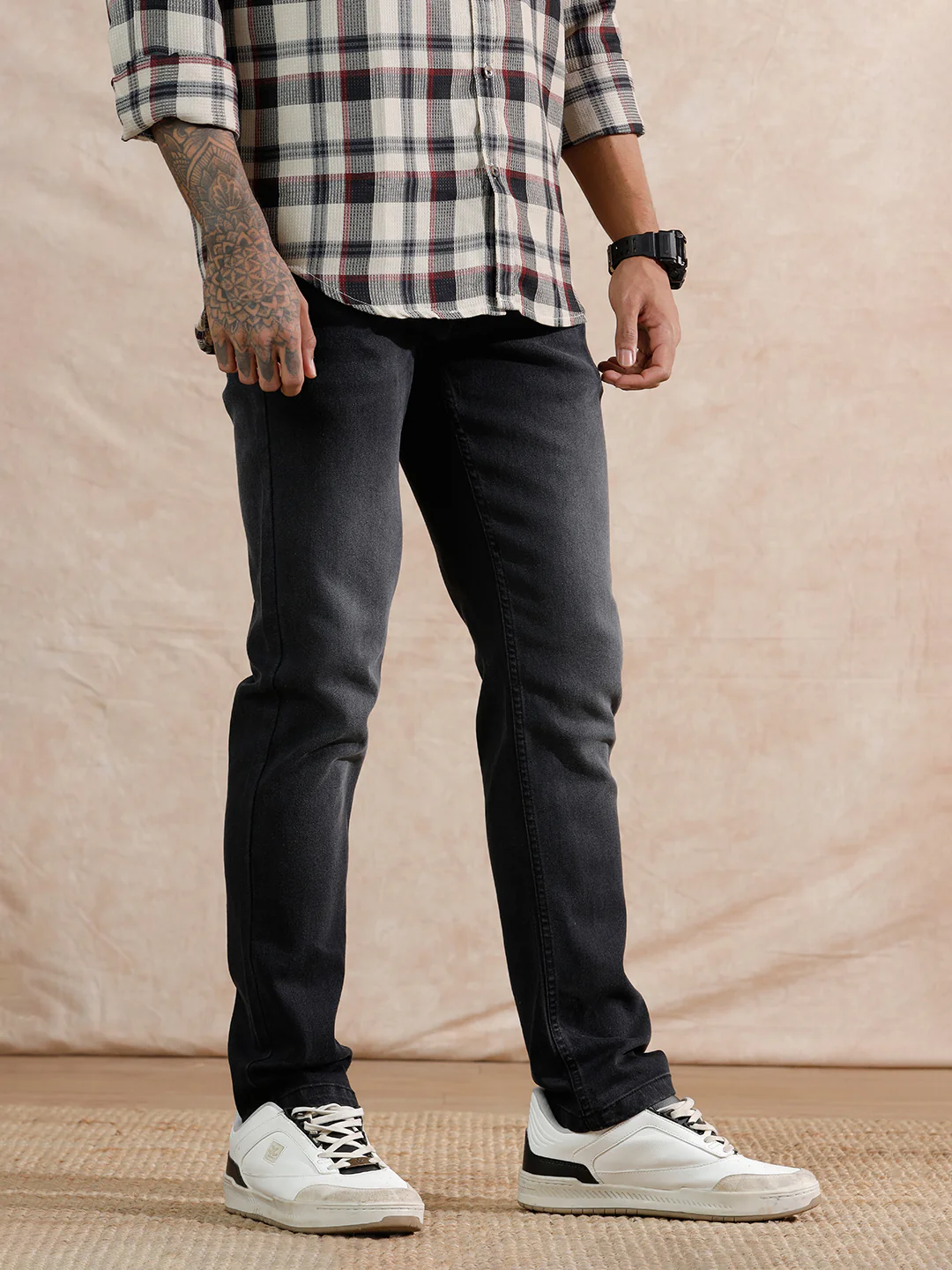 Heavy Fade Slim Fit Jeans | Black - Image 4