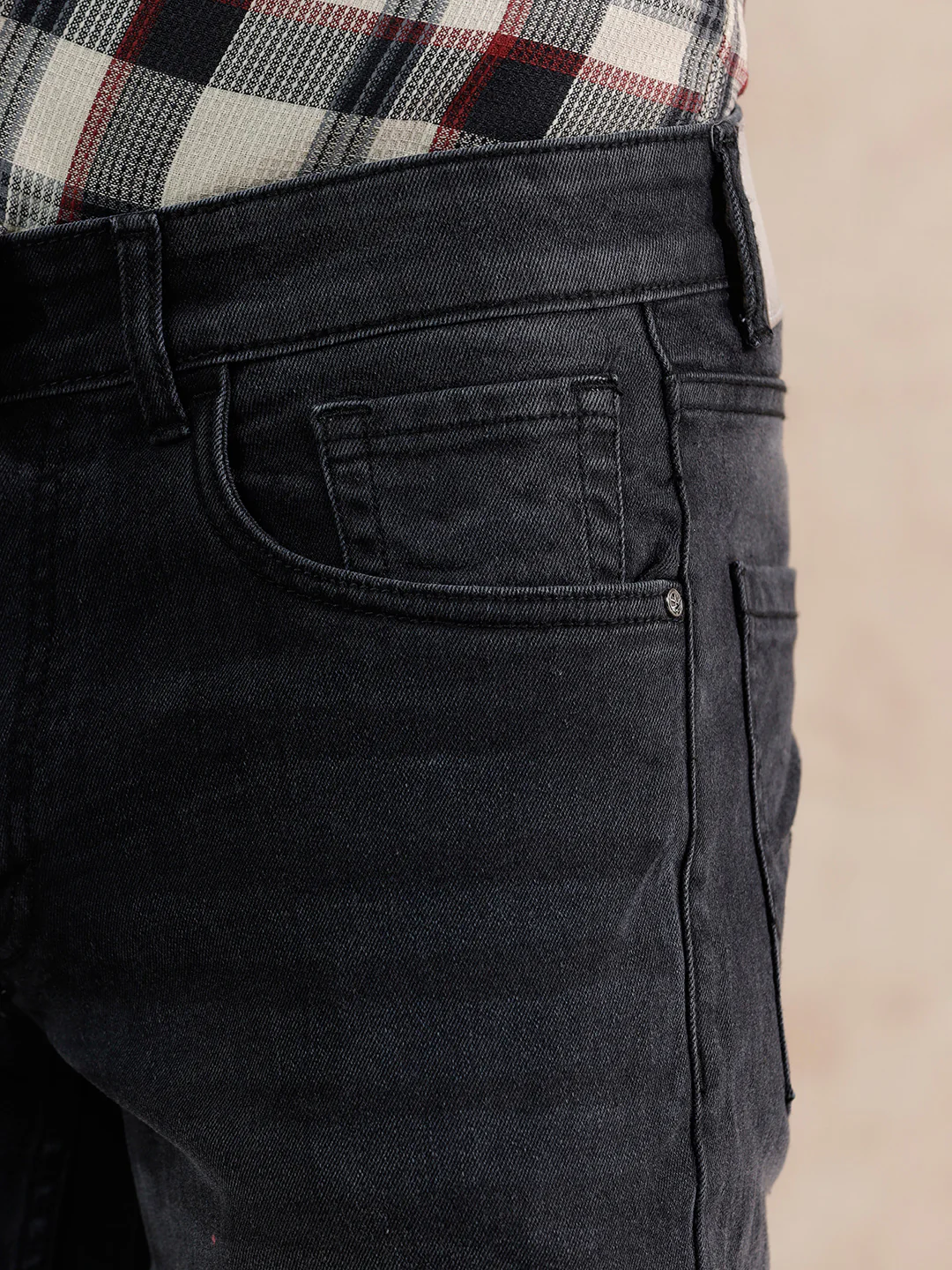 Heavy Fade Slim Fit Jeans | Black - Image 5