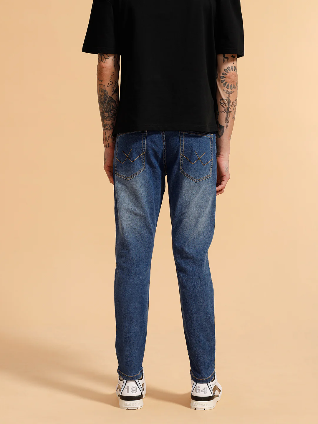 Heavy Fade Slim Fit Jeans | Blue - Image 3