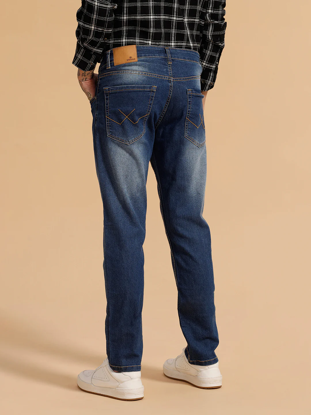 Heavy Fade Slim Fit Jeans | Blue - Image 5