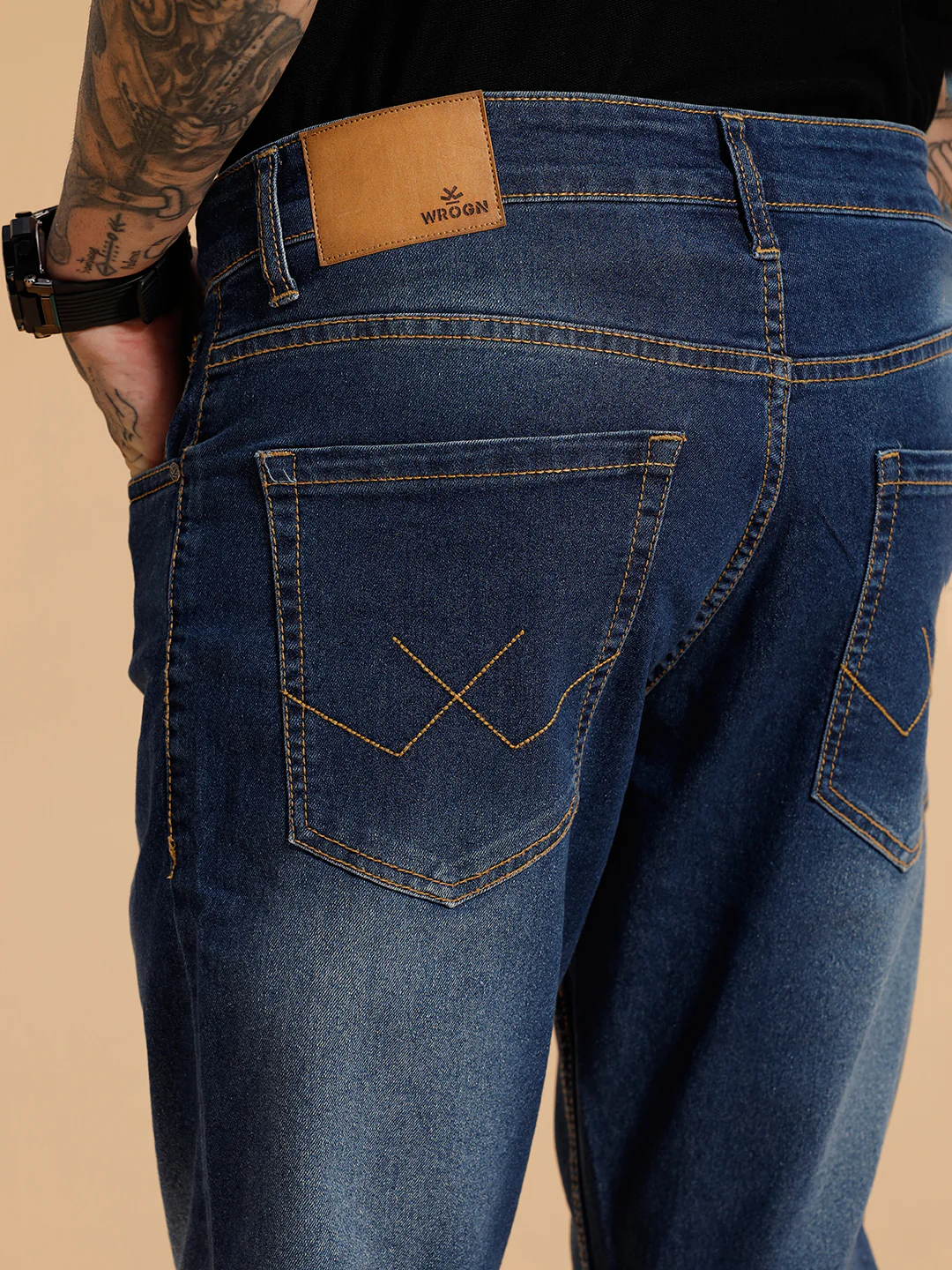 Heavy Fade Slim Fit Jeans | Blue - Image 5