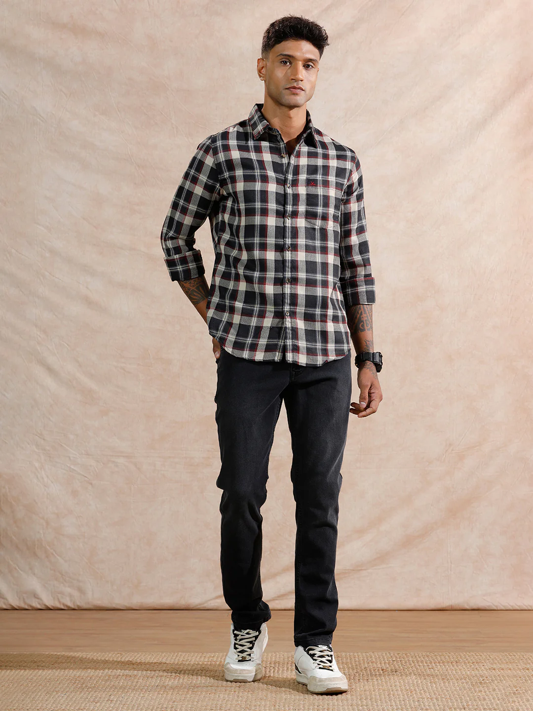 Heavy Fade Slim Fit Jeans | Dark Grey - Image 2