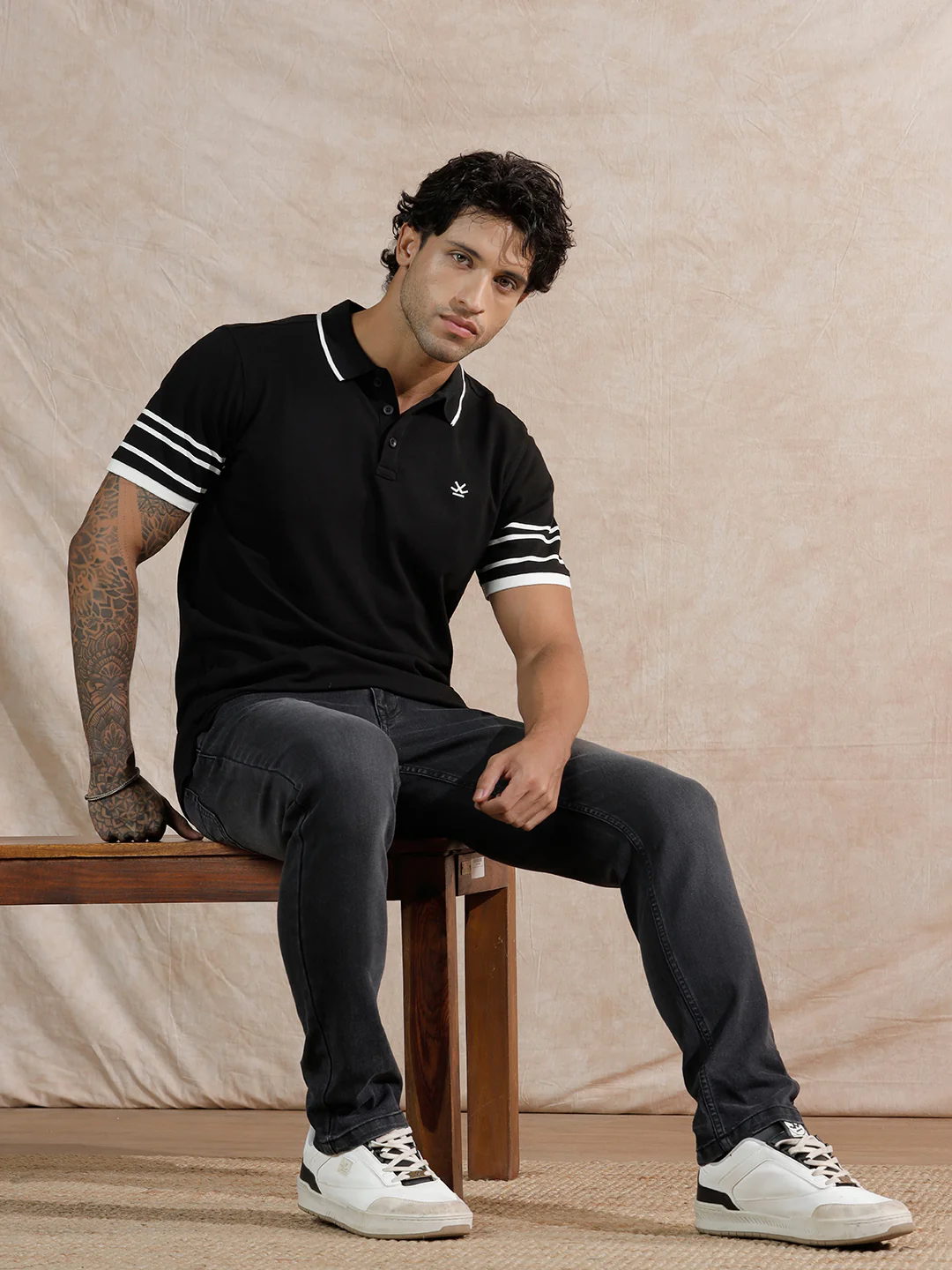 Heavy Fade Slim Fit Jeans | Dark Grey - Image 2
