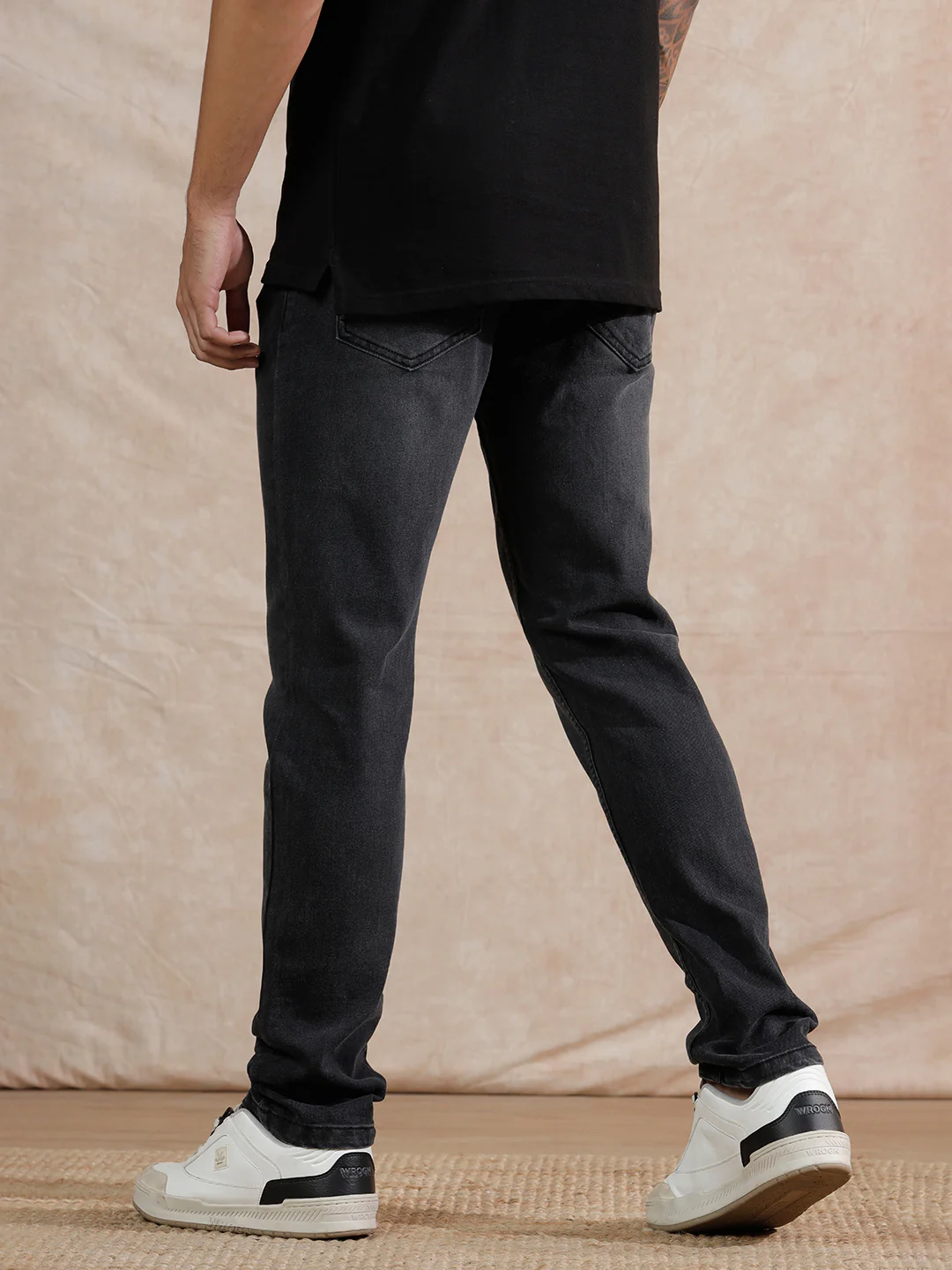 Heavy Fade Slim Fit Jeans | Dark Grey - Image 3