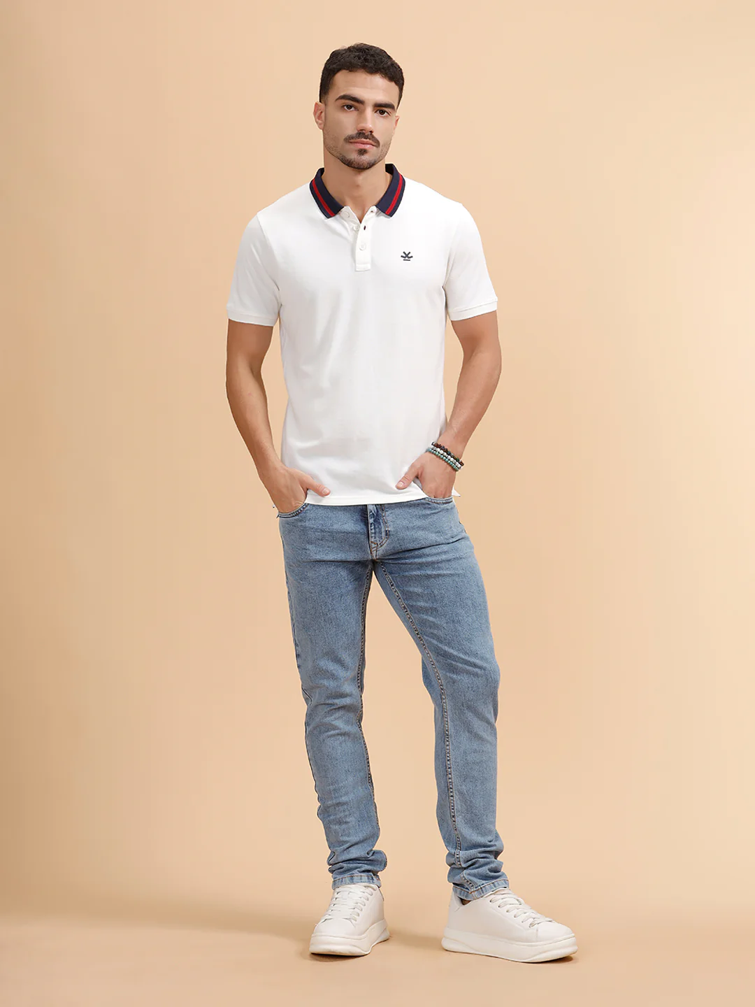 Heavy Fade Slim Fit Jeans | Light Blue - Image 2