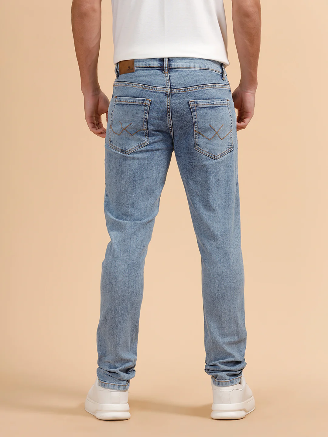 Heavy Fade Slim Fit Jeans | Light Blue - Image 3