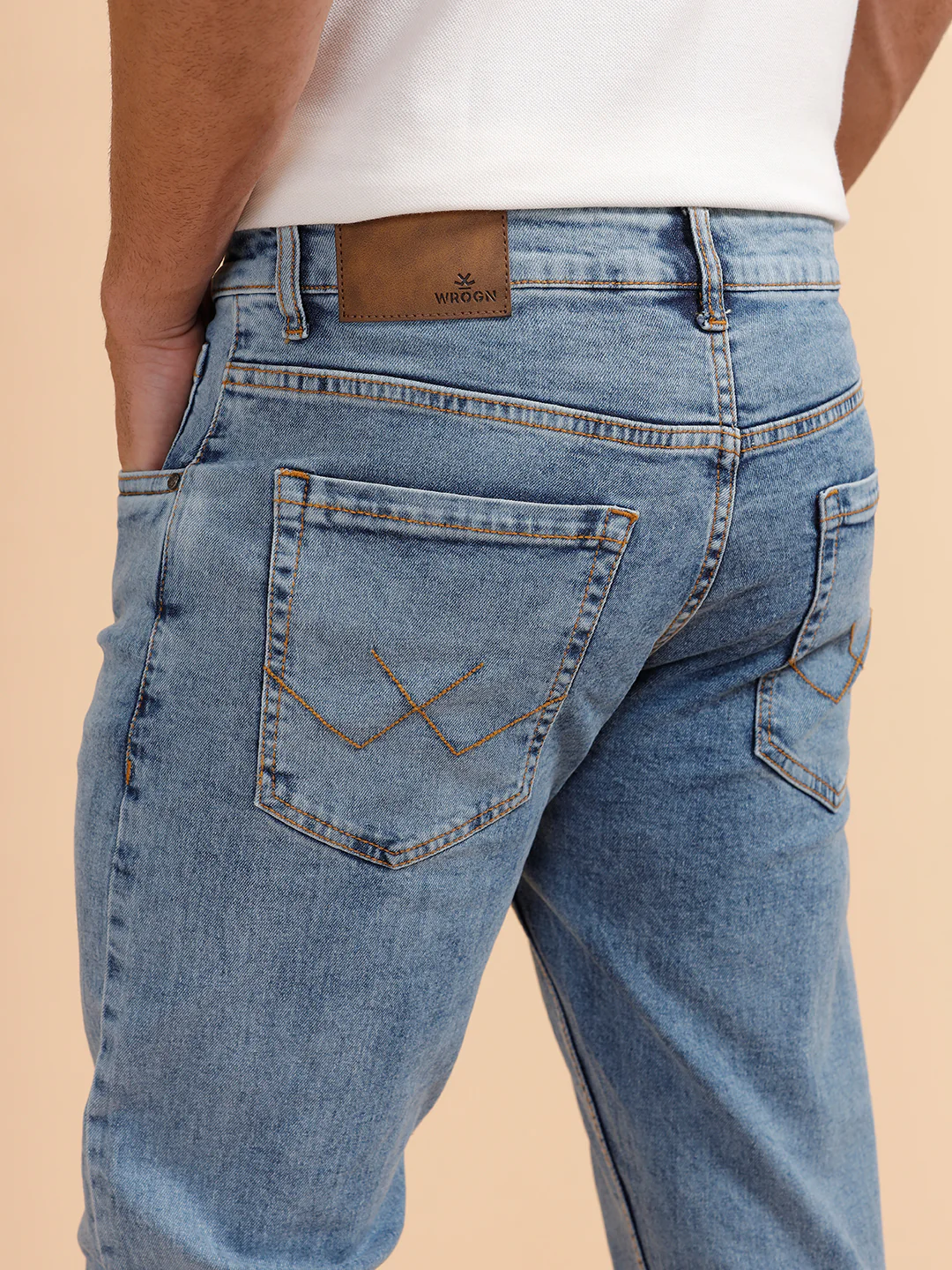 Heavy Fade Slim Fit Jeans | Light Blue - Image 6