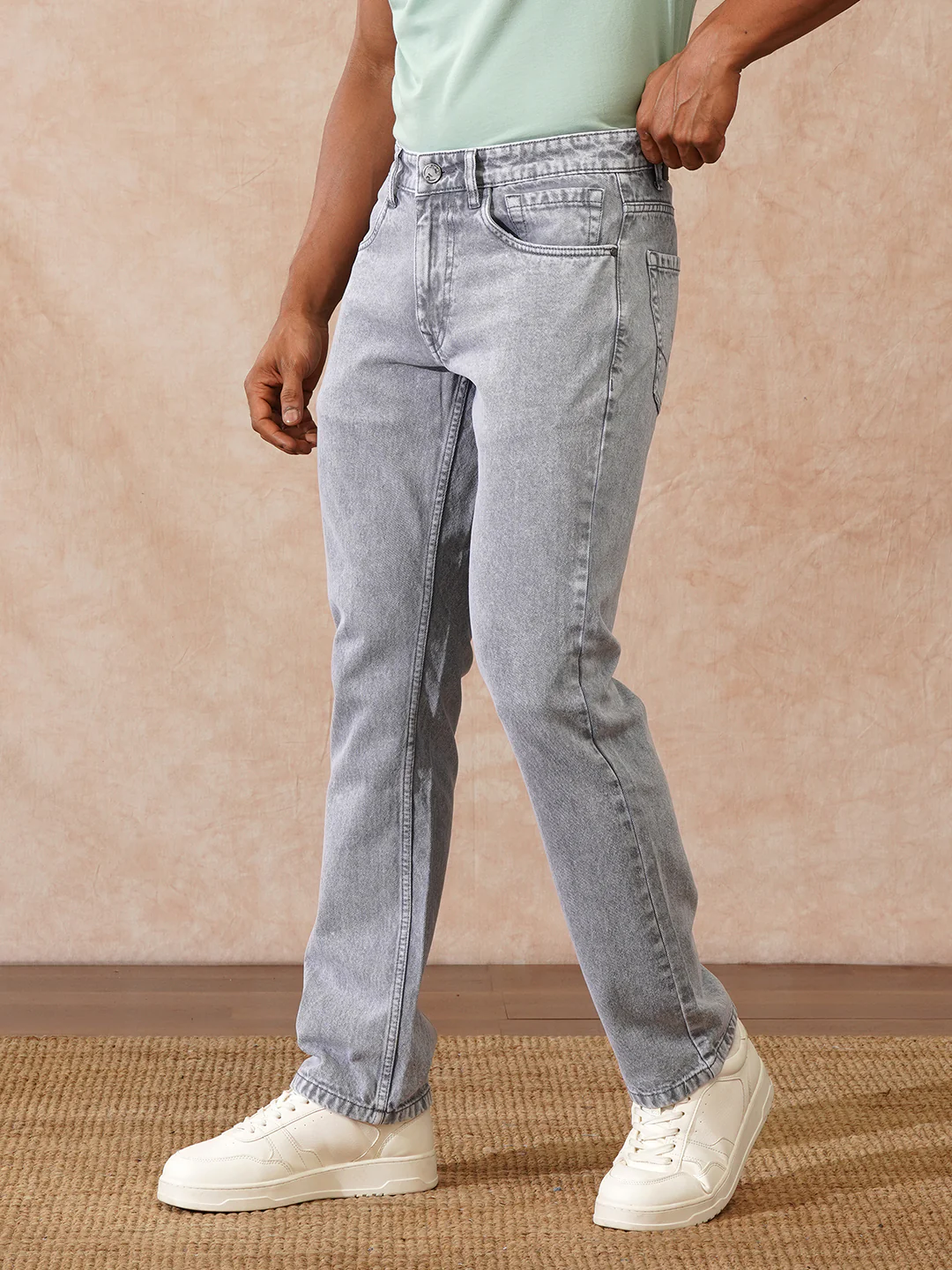 Heavy Fade Straight Fit Jeans | Grey - Image 3