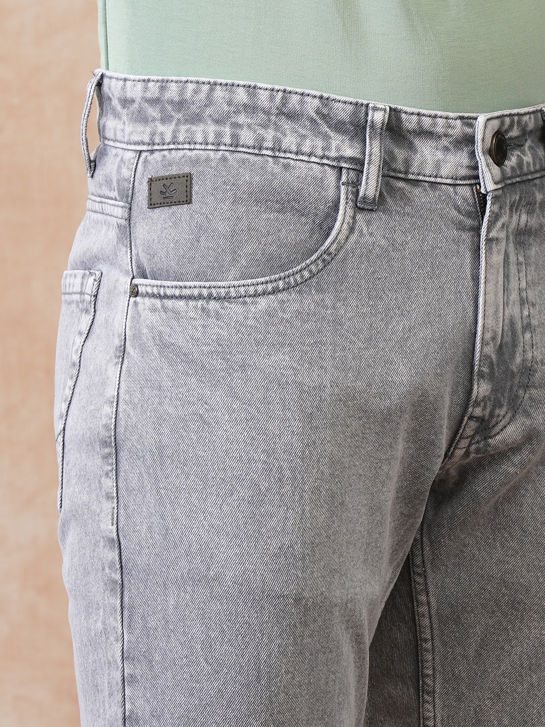 Heavy Fade Straight Fit Jeans | Grey - Image 5
