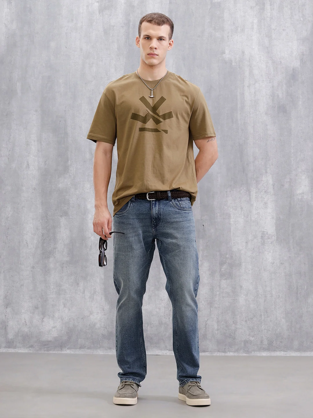 Heavy Faded Straight Fit Jeans | Blue - Image 2