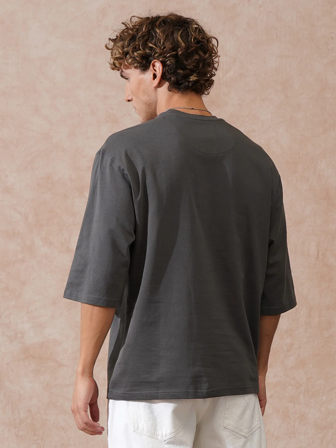 Heavy GSM 3/4th Sleeve T-Shirt | Grey - Image 3