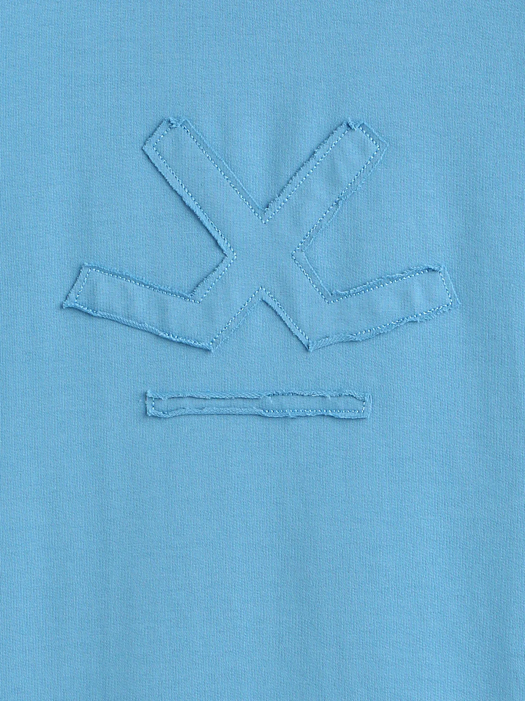 Heavy GSM Applique Logo T-Shirt | Blue - Image 4