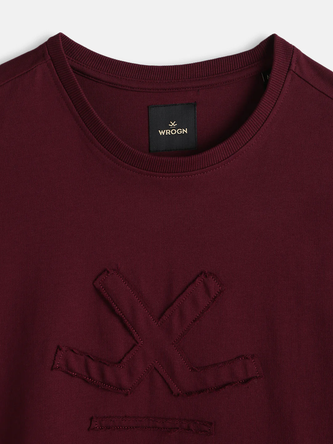 Heavy GSM Applique Logo T-Shirt | Wine - Image 3