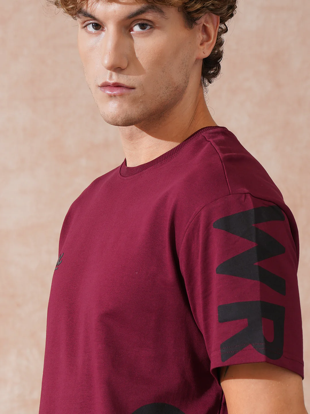 Heavy GSM Printed Oversized T-Shirt | Wine - Image 6