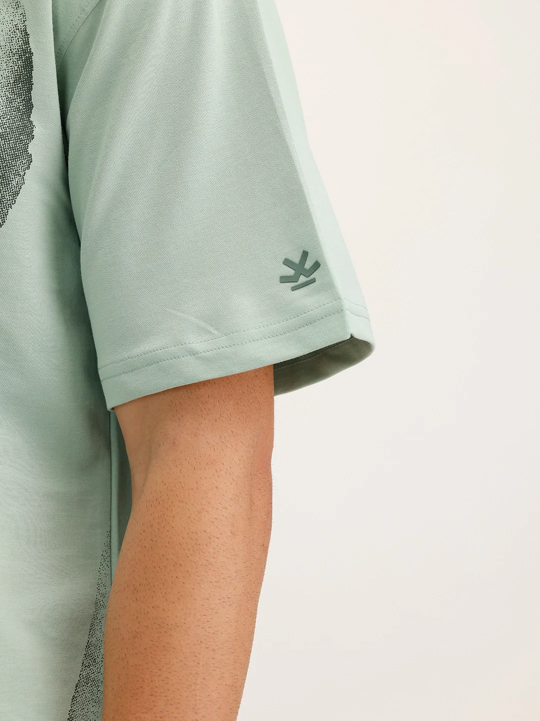 Heavy GSM Watercolour Floral Printed T-Shirt | Green - Image 6